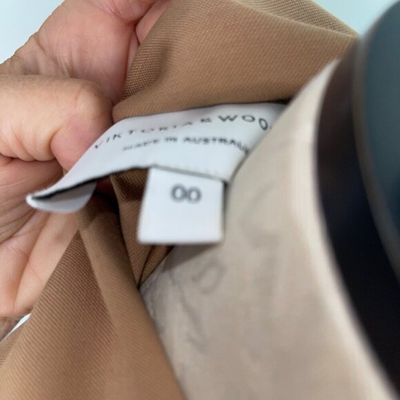 Viktoria And Woods Womens Top US Size 0 Tan Sinclair Wrap Belt Long Sleeve - Picture 5 of 7